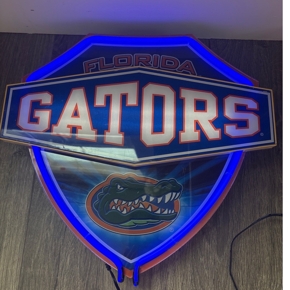 Florida Gators LED Neon Style Sign Blue Light Wall Decor C710-AL 16x14 Mens UF